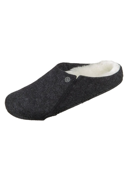 Papuci Birkenstock, Textil, Negru, Negru