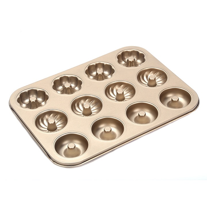 Fánktálca, Szénacél, Tapadásmentes, 35,3x26,5x2,3 cm, 12 db, Arany