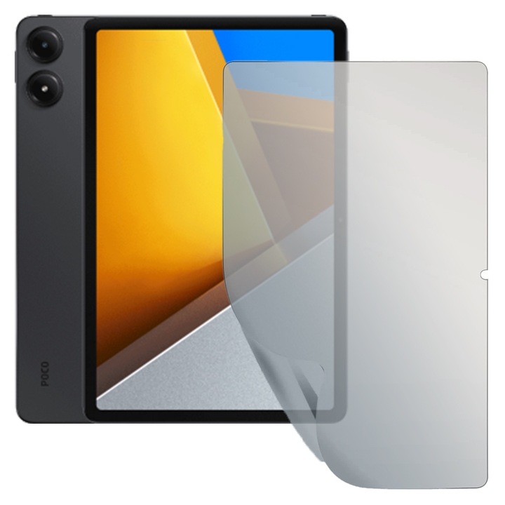 Regenerálható hidrogél tabletta védőfólia Xiaomi Poco Pad 12.1", nanobevonatú szilikonhoz, rugalmas hidrokristályos, teljes védelem, teljes ragasztó, egyszerű telepítés, optimális technológia, átlátszó