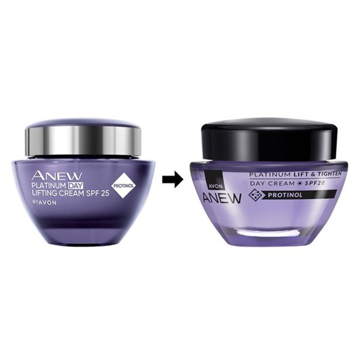 Crema de zi Anew Platinum Lift & Tighten SPF 20, Avon, 50 ml