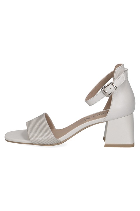 Caprice, Кожени сандали с каишка с тока, Мръснобял