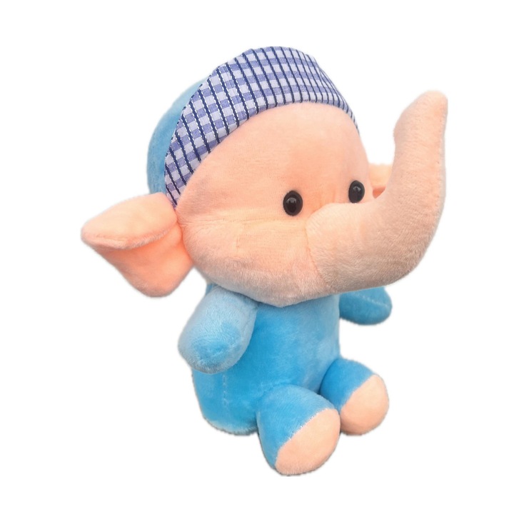Jucarie plus, Elefant, Bleu, 19 cm