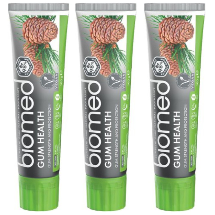 Комплект, 3x паста за зъби, Biomed Gum Health, 100 мл