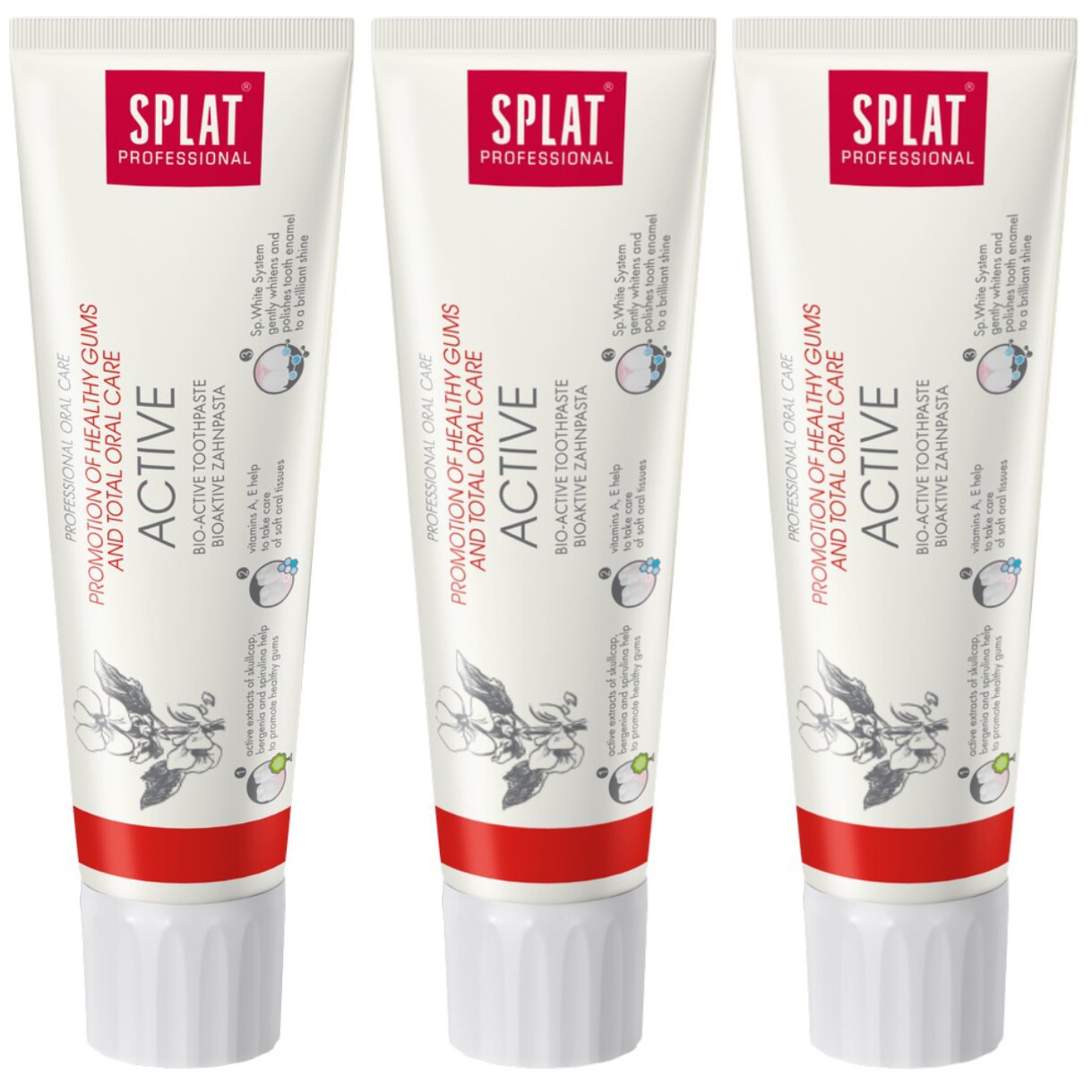 Splat Pasta Set, 3x Pasta de dinti, Splat Professional Active 100 ml - eMAG.ro