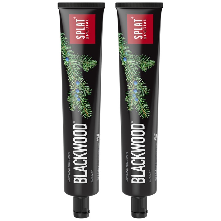 Комплект, 2x паста за зъби Splat, Special Blackwood, 75 мл