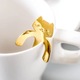 Set 4 lingurite cafea inox pisica mini multicolor 12cm