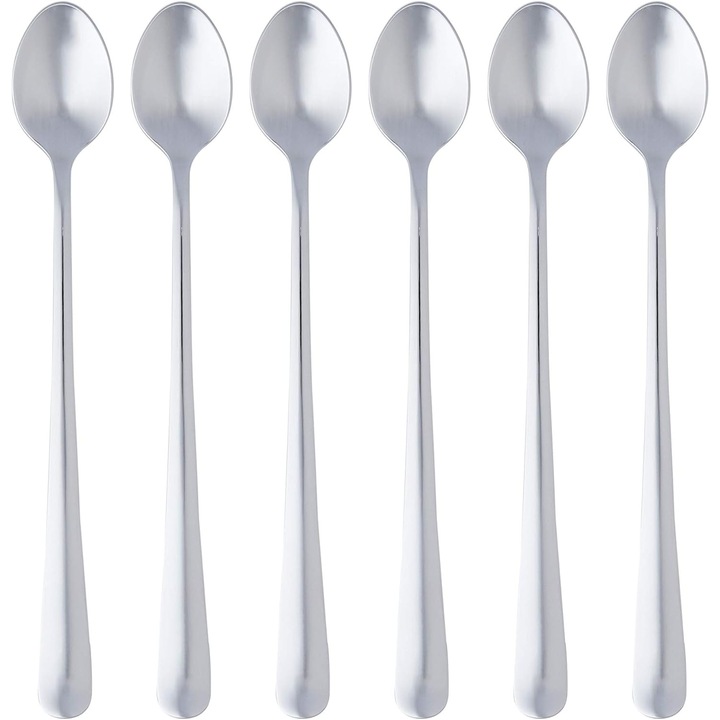 6 darab latte macchiato kanál készlet, rozsdamentes acél, korrózióálló, lekerekített élek, ezüst