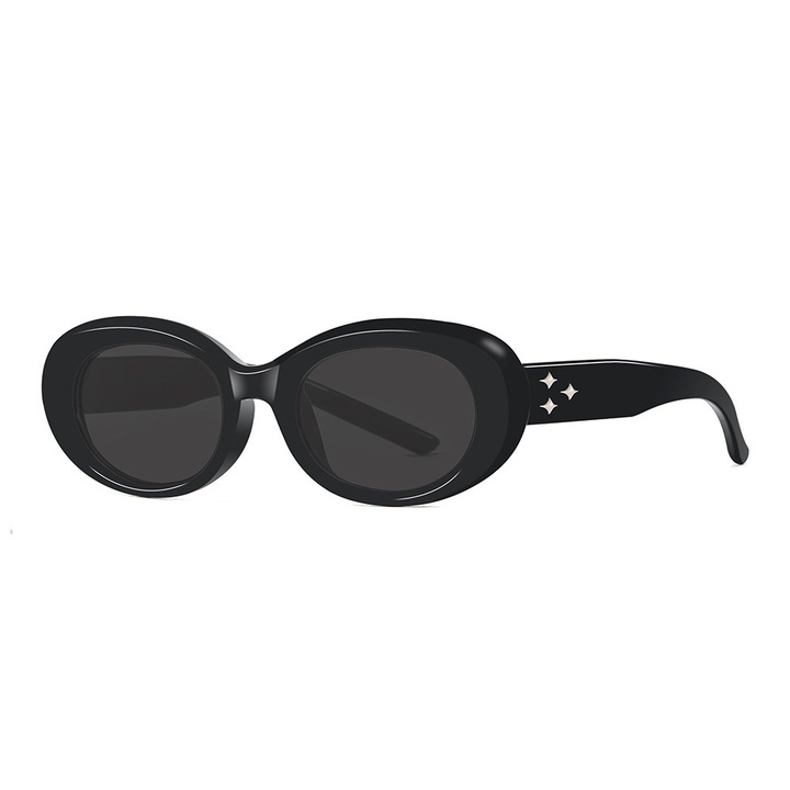 Ochelari de soare dama, retro, protectie UV400, negru, universal