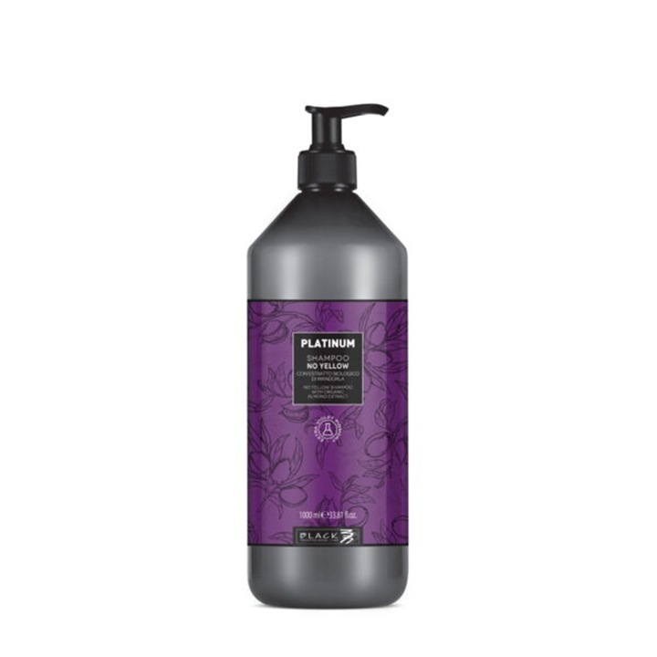 Sampon pentru neutralizarea nuantelor de blond Platinum BLACK PROFESSIONAL - 1000 ml