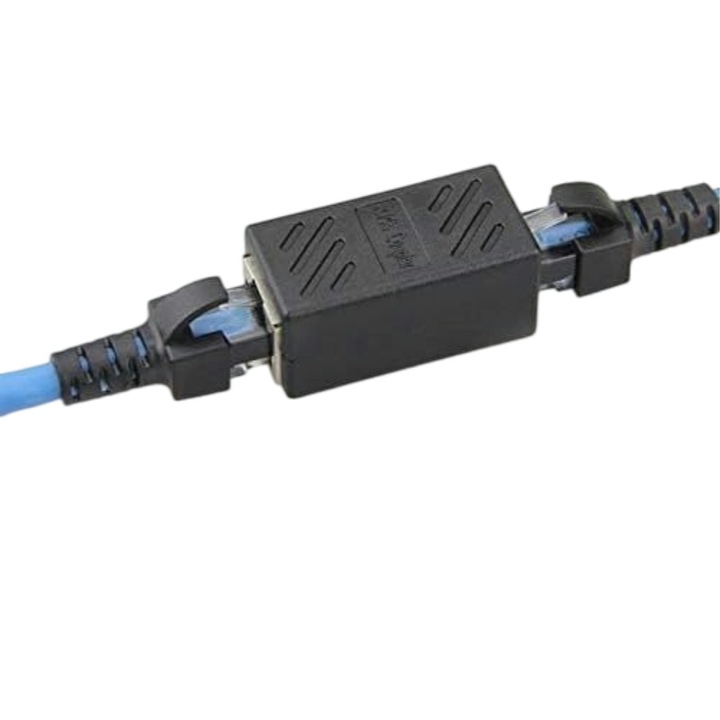 EXPGlobal кабелен удължител, CAT 6A, 2x RJ45, екраниран, черен
