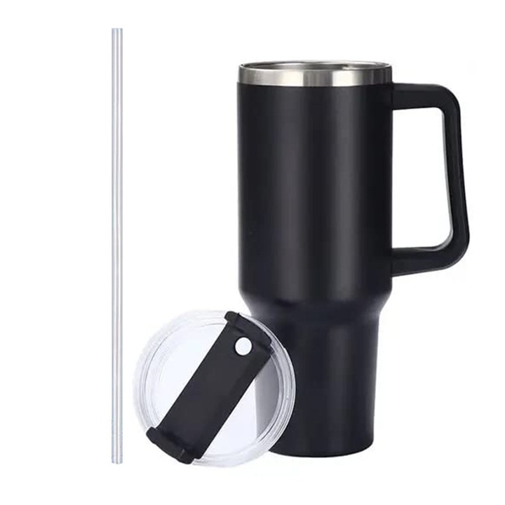 Cana termos, 1.2 l, inox, negru