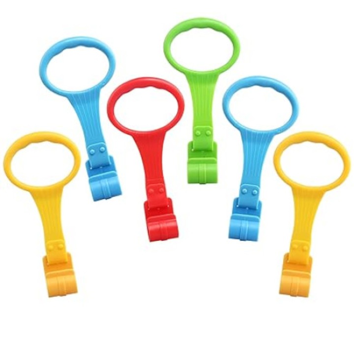 Set 8 inele sustinere patut bebelus JENUOS, silicon, multicolor, 9x3.3x19cm