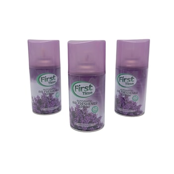 Pachet rezerva odorizant camera FIRST TIME, LAVENDER, 3x205ml