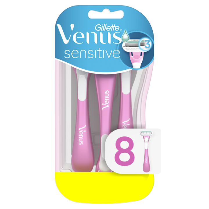 Самобръсначки Gillette Venus Sensitive за еднократна употреба, 8 броя