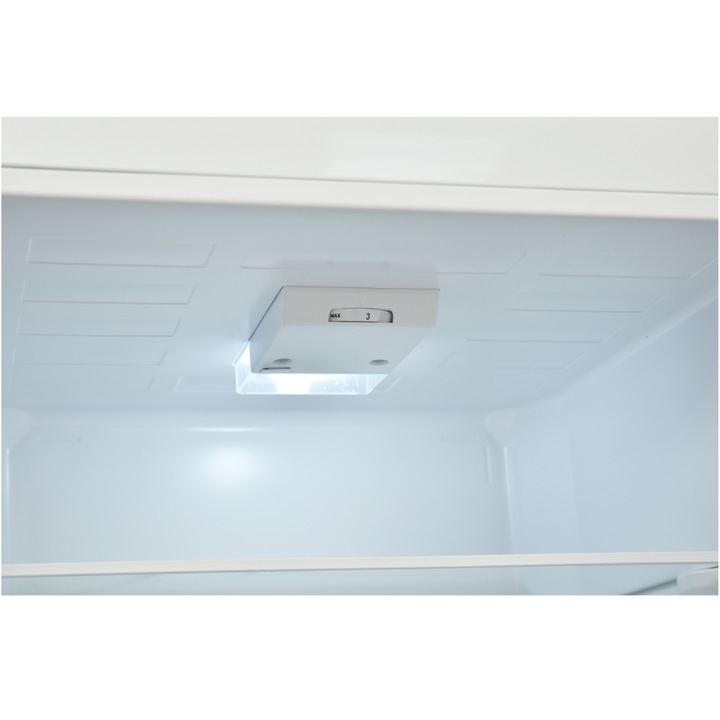 Combina frigorifica Fram FC-VRR341BGE++, 340 l, Less Frost, Control mecanic, Iluminare LED, Clasa E, H 186 cm, Crem