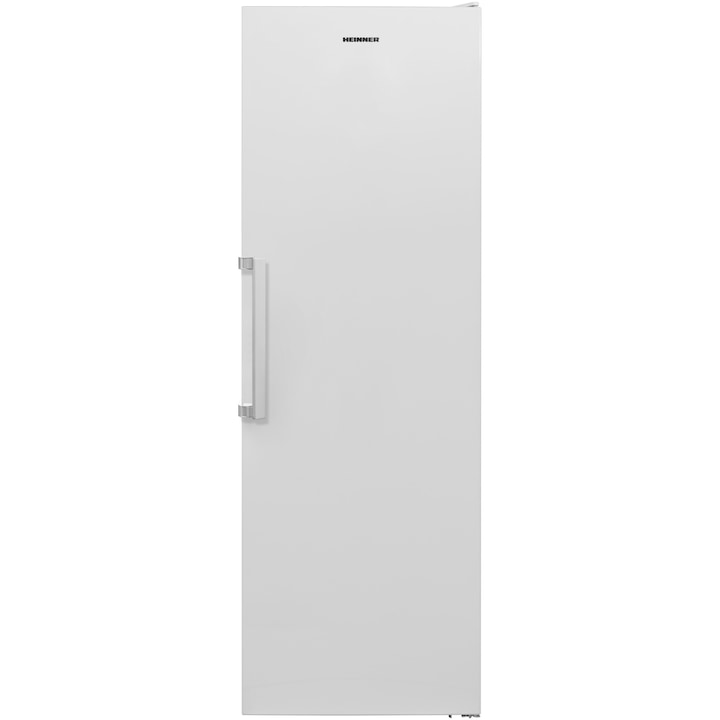 Heinner HF-V401NFE++, Egyajtós hűtő, 390 l, No Frost, Elektronikus vezérlés, LED világítás, E energiaosztály, M 186 cm, Fehér