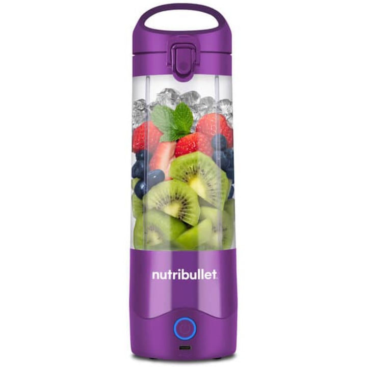 Преносим блендер Nutribullet® NBP003PU, Чаша 475 мл, USB-C, Лилав