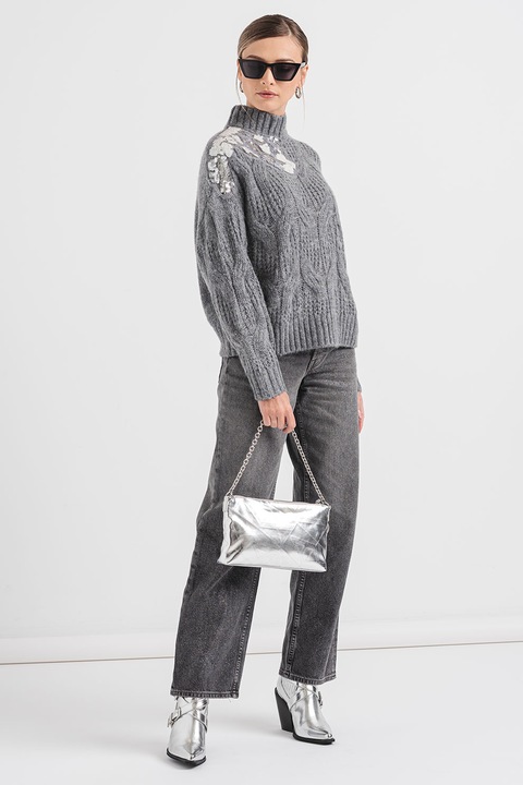 Liu Jo, Blugi cu croiala ampla si 5 buzunare, Gri