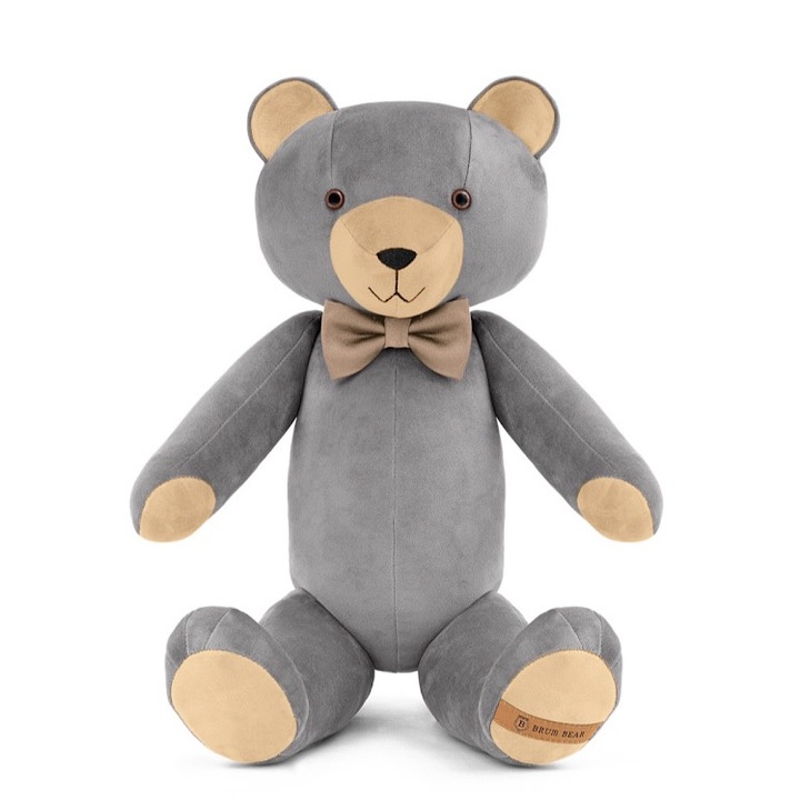 Jucarie plus, Brum Bear Manufacture, Premium 50 cm, Gri/Bej
