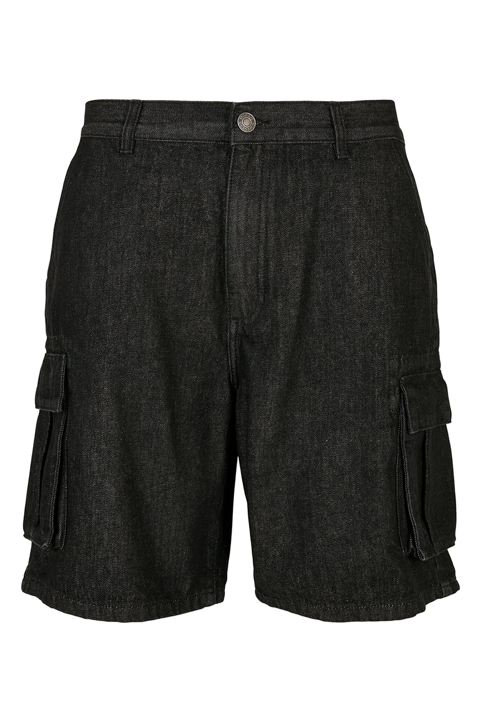Urban Classics, Pantaloni scurti cargo din amestec de bumbac organic, Negru stins, 34