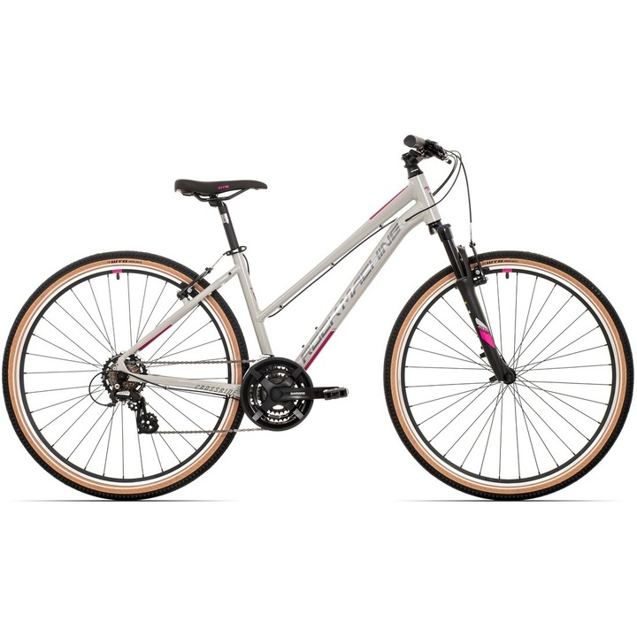 Bike Rock Machine Crossride 100 Lady 29" Сиво/Розово 19.0" - L