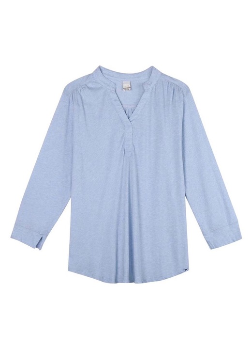 Tricou dama, casual, bumbac, maneca lunga, albastru deschis, Albastru deschis