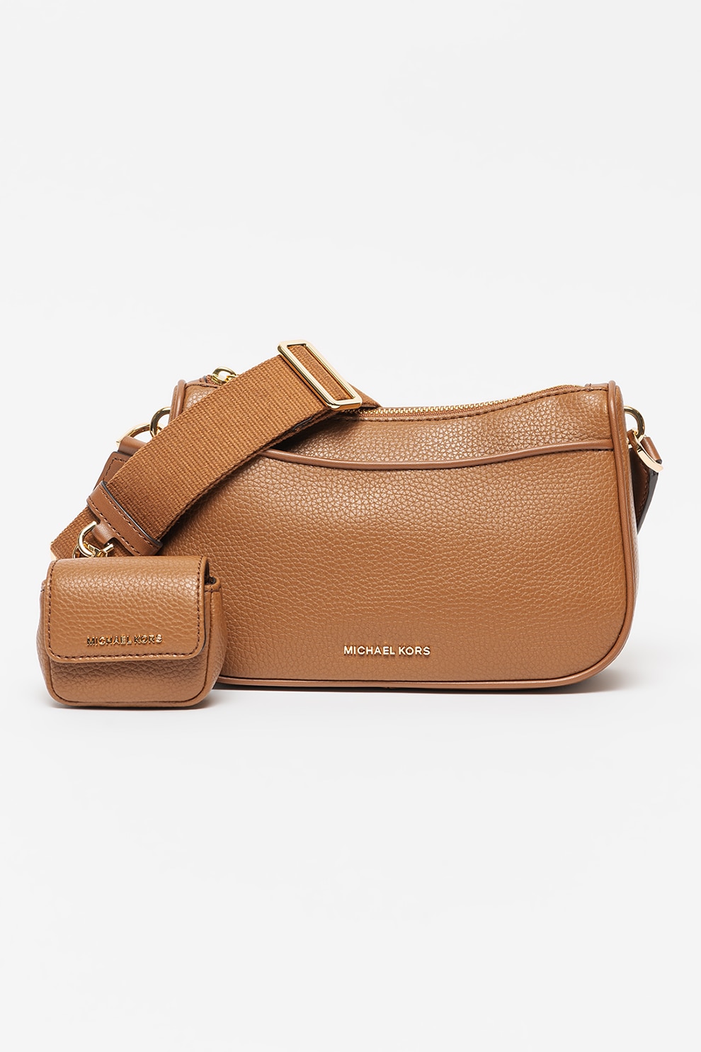 Michael Kors, Geanta din piele cu bareta de umar si etui detasabil