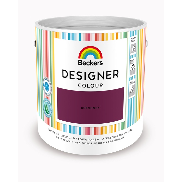 Латексова боя, Beckers Designer Colour, Матово покритие, 2,5 л, Visiniu