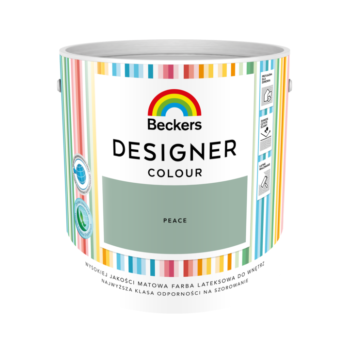 Vopsea latex, Beckers Designer Colour, mat, verde, 2.5L