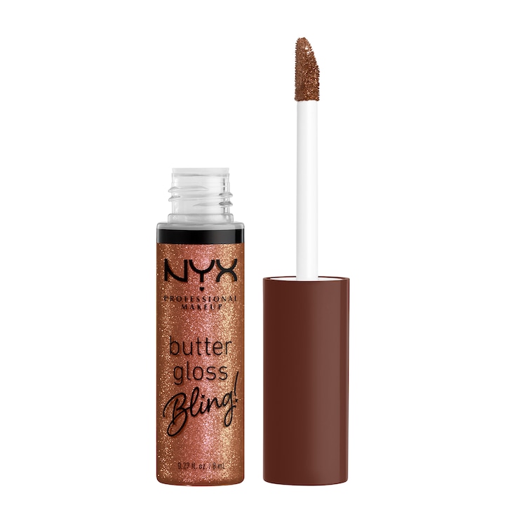 Гланц за устни NYX PM Buttergloss Bling! 08 Hustla, 8 мл