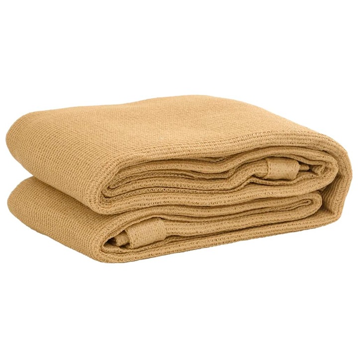 Covor pentru cort vidaXL, nisipiu, 250x400 cm, HDPE, 1.6 Kg