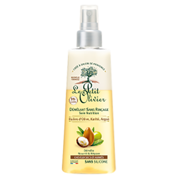 Подхранващ спрей Le Petit Olivier, За разплитане на косата, С масло от маслина, ший и арган, 150 мл