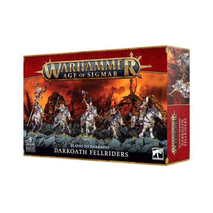 Настолна игра Warhammer Age of Sigmar Darkoath Fellriders Game Expansion Games Workshop 99 Piece, Сив
