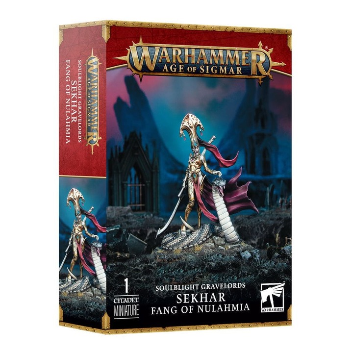 Настолна игра Warhammer Age of Sigmar Sekhar Fang of Nulahmia Game Expansion Games Workshop 14 Piece, Сив