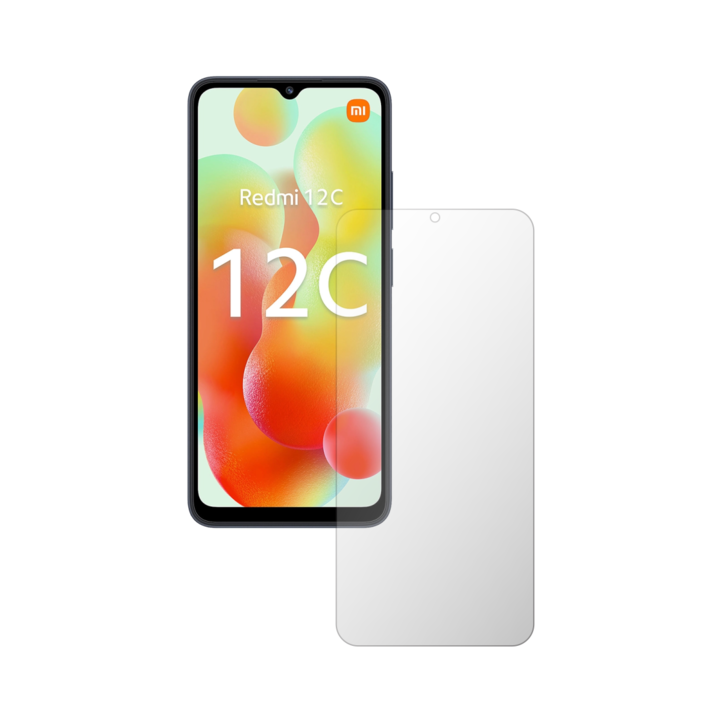 Set 2X Folie Protectie Ecran iSkinz pentru Xiaomi Redmi 12C - Case friendly, Invisible Skinz HD, Siliconica Ultra-Clear cu Acoperire Totala, Adeziva si Flexibila
