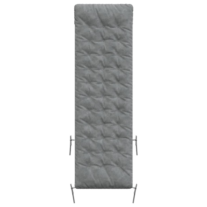 Perna sezlong vidaXL, gri, 160x50x10 cm, piele intoarsa artificiala, 1.84 Kg