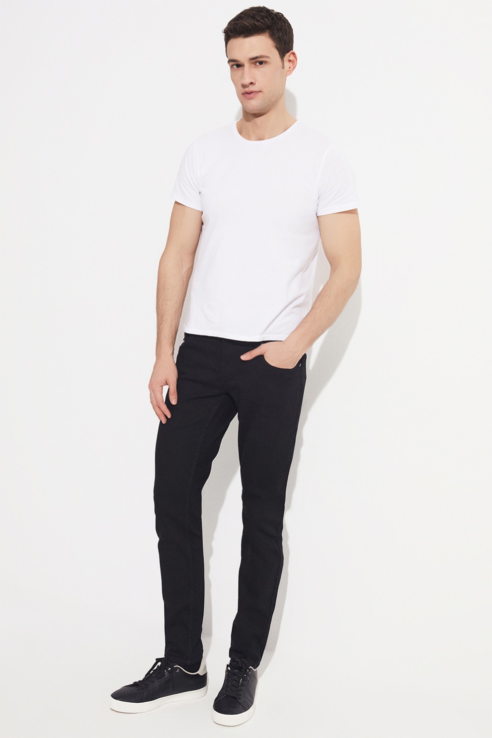 June, Pantaloni din amestec de bumbac, Negru, 30