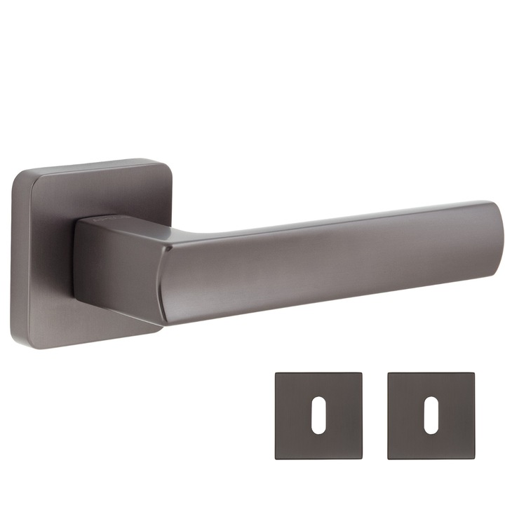 Maner usa interior ATRIA grafit cu rozete de cheie