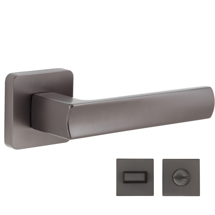 Maner usa interior ATRIA grafit cu rozete de WC