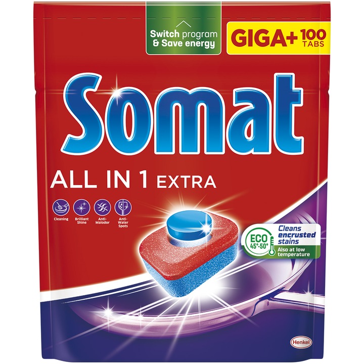 Somat All in One Extra mosogatószer, 100 mosás