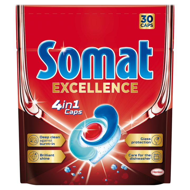Somat Exellence 4 az 1-ben mosogatógép kapszula, 30 mosás