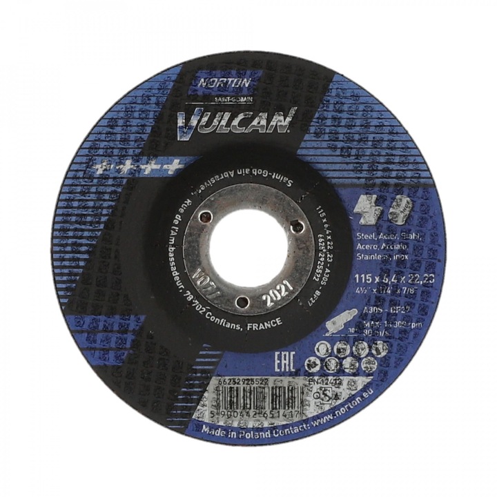 Norton Vulcan Fém Tisztítókorong 115x6, 4x23, 23mm