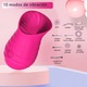 Vibrator Pentru Femei LUXEMATE®, Design Limba, 10 Moduri de Vibratii, Stimulare Clitoris, Anal, Silentios, Incarcare USB, Waterproof, Rosu/Roz