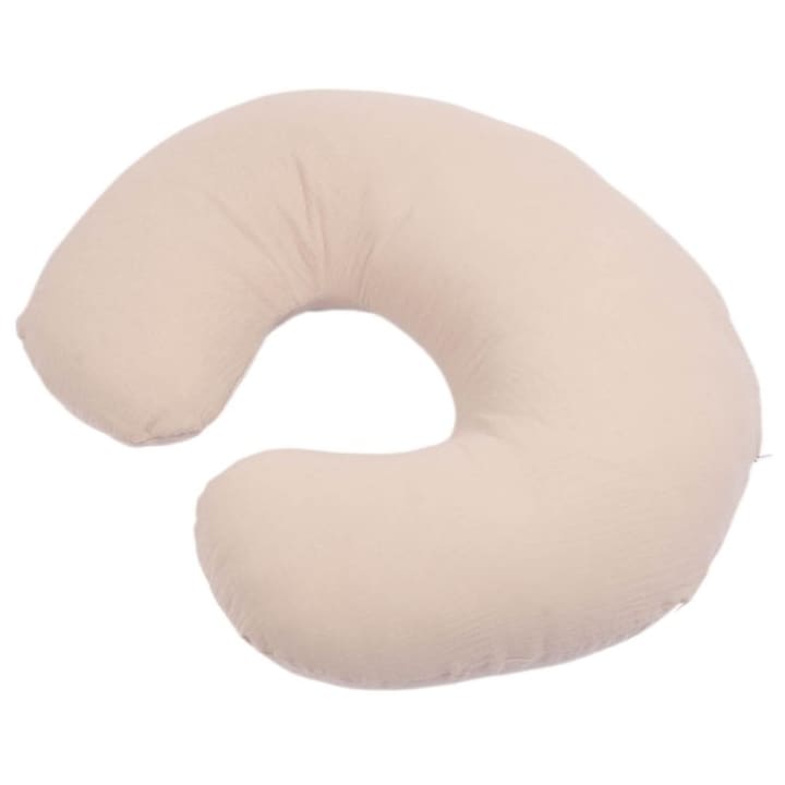 Perna pentru alaptare multifunctionala 3 in 1 din muselina Kidizi® Celia Natural, poate fi utilizat ca si suport tummy time si fotoliu bebe