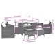 Set mobilier de gradina cu perne, vidaXL, 6 piese, negru, poliratan, 50.2 kg 3213549