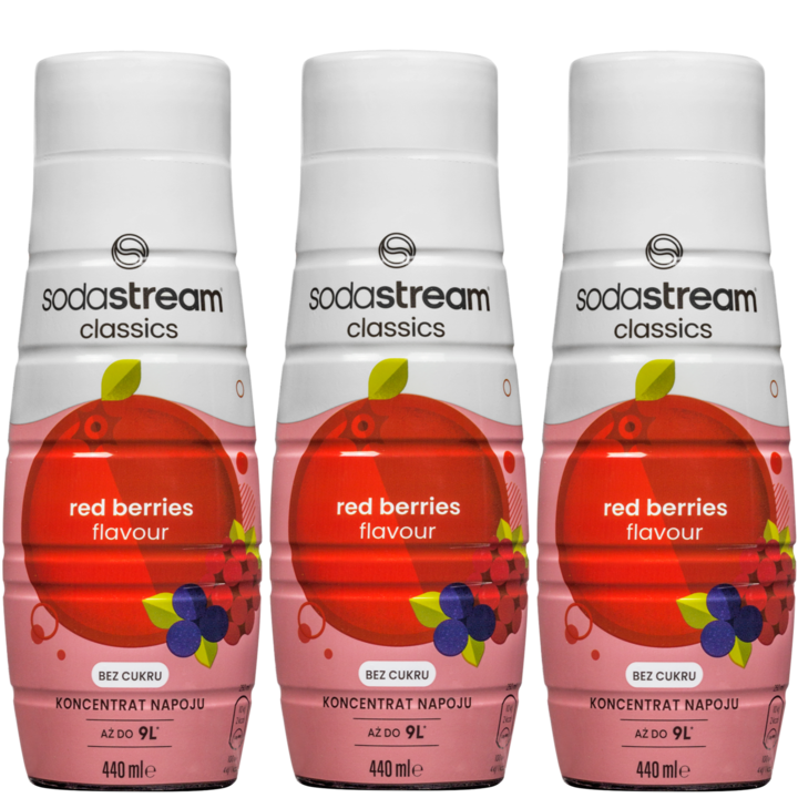 Szirup SodaStream Vörös Bogyók Zero 440ml, 3db