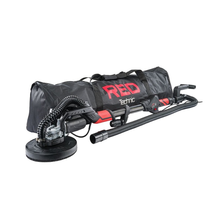 Masina, aparat slefuit pereti 1500W 2 in 1 225mm cu aspirare extensibil girafa cu lumina LED (RTSDG0085)