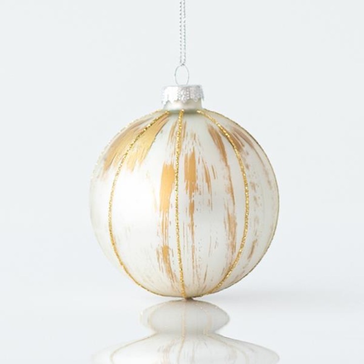 Set 4 Globuri de Craciun EUROLAMP, Glitter, Argintiu, 8x8x8cm