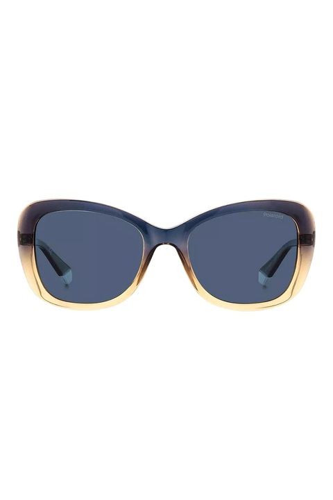 Polaroid, Ochelari de soare butterfly cu lentile uni, 53-19-145, Galben/Albastru