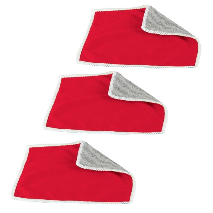 Set 3 bucati, Laveta Pentru curatat ecranul la telefon si tableta, Rosie